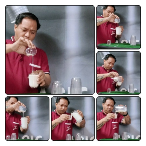 DIMINISHING MILK GLASS